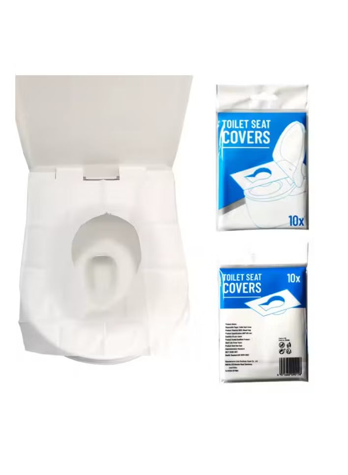 Housse en papier jetable pour siège de toilette – Paquet de 10 pièces pour les voyages et l’hygiène,