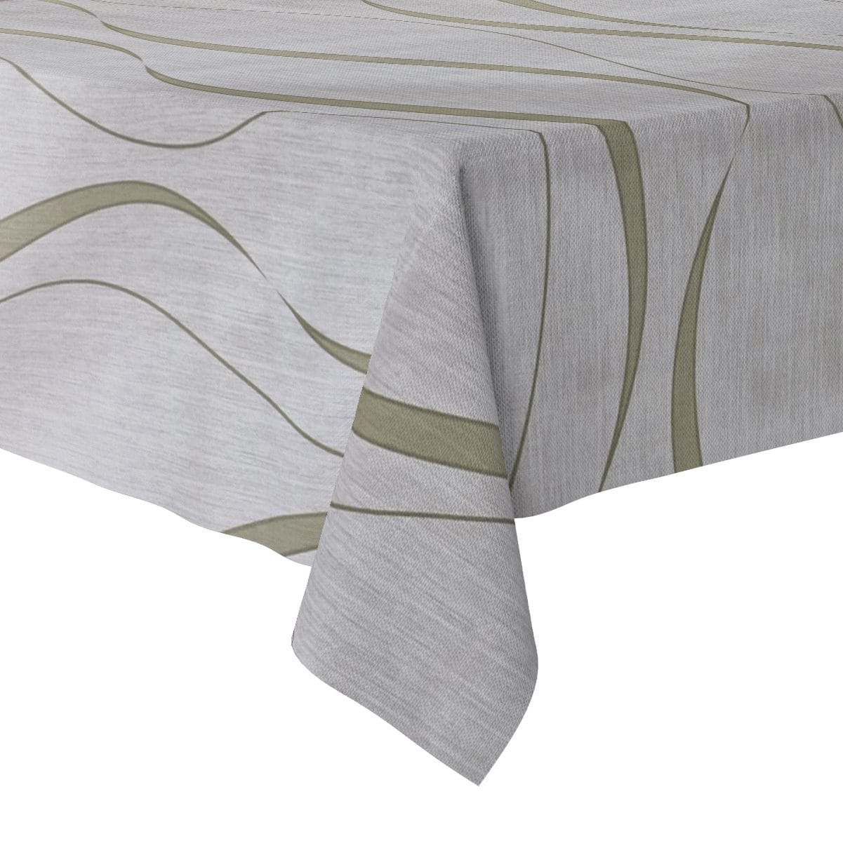 Nappe Blanc & Doré, Motif Élégant