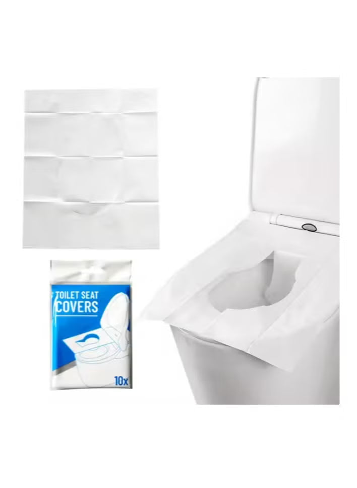 Housse en papier jetable pour siège de toilette – Paquet de 10 pièces pour les voyages et l’hygiène,