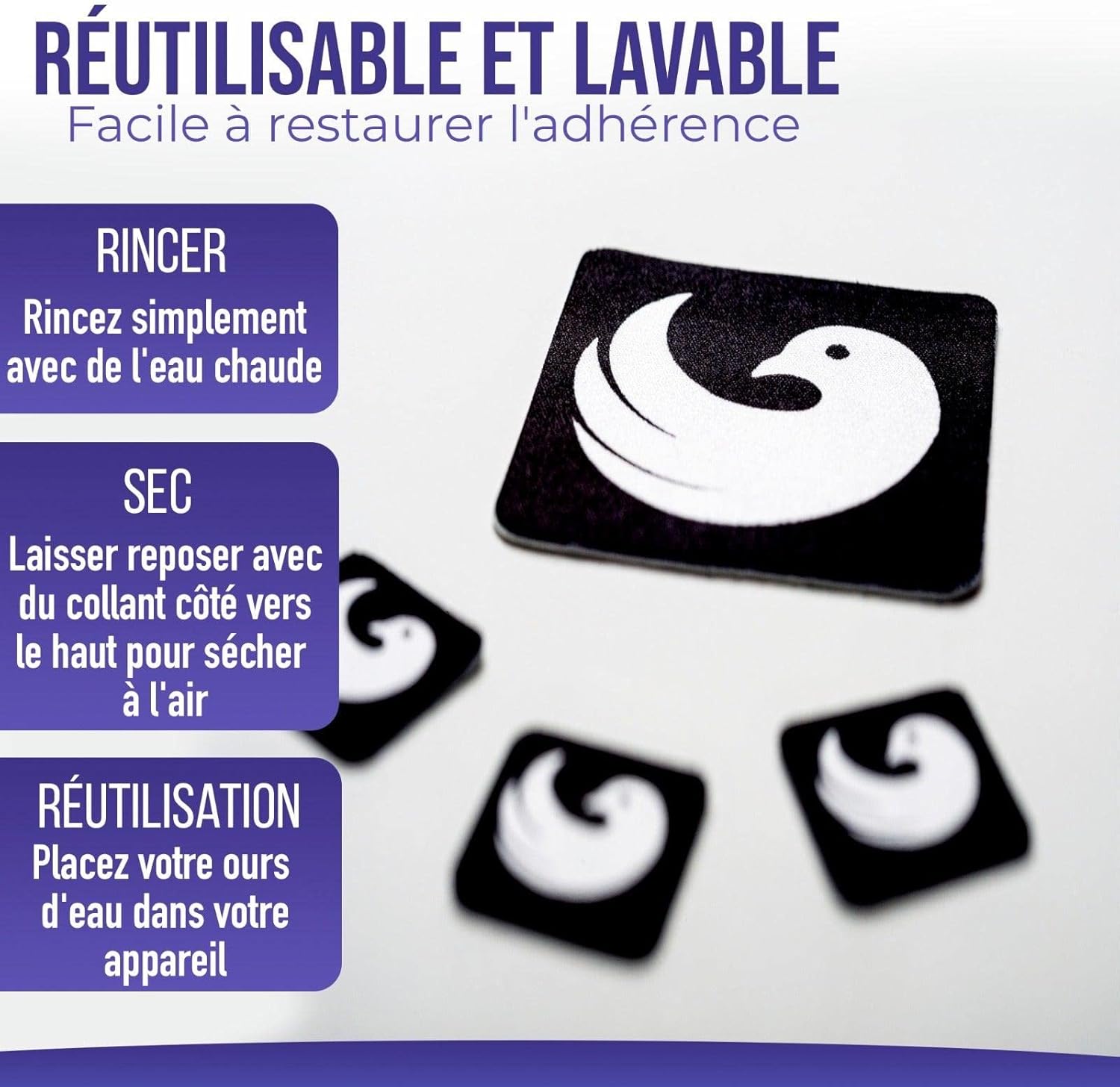 cavarats - Microfibre Tout-en-Un avec Autocollant Lavable et réutilisable pour Les objectifs de caméra, Les écrans de téléphone et Les PC Portables (les 3)