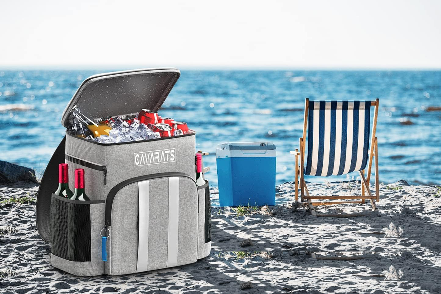 Sac à Dos Isotherme 35 L - Garde 54 canettes au Frais jusqu'à 24 Heures - Imperméable et léger - Parfait pour Pique-Nique, randonnée et Plage