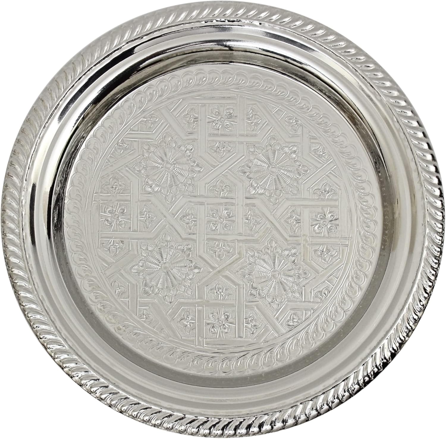 plateau en argent, fait à la main au Maroc, coffret cadeau